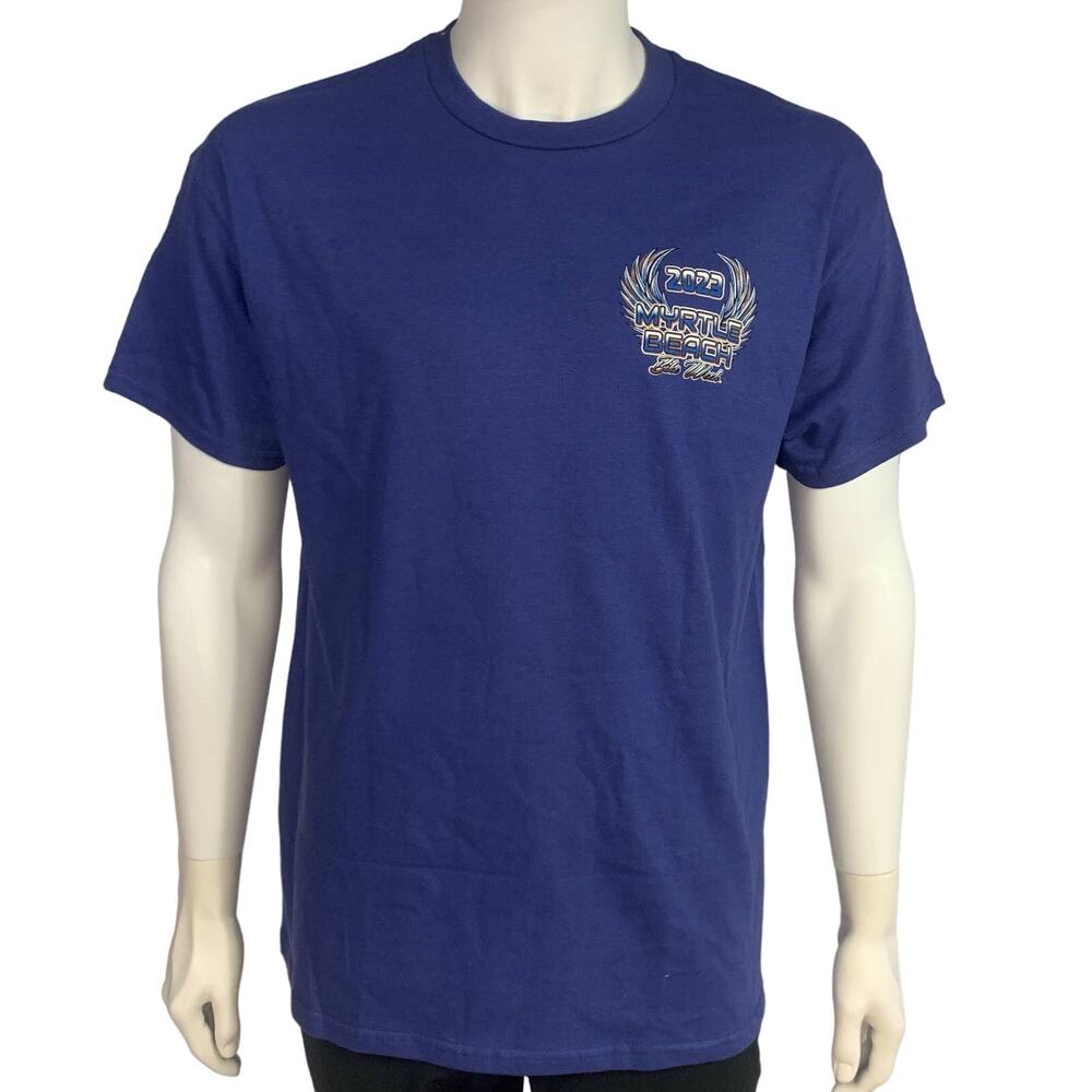 Myrtle Beach Mens 2003 Bike Week Blue T-Shirt Large